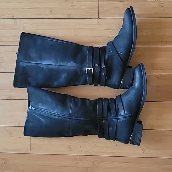 STEVE MADDEN ALBANY WESTERN COWGIRL RIDING BUCKLE BOOTS WOMEN SIZE 9.5 - Picture 1 of 11